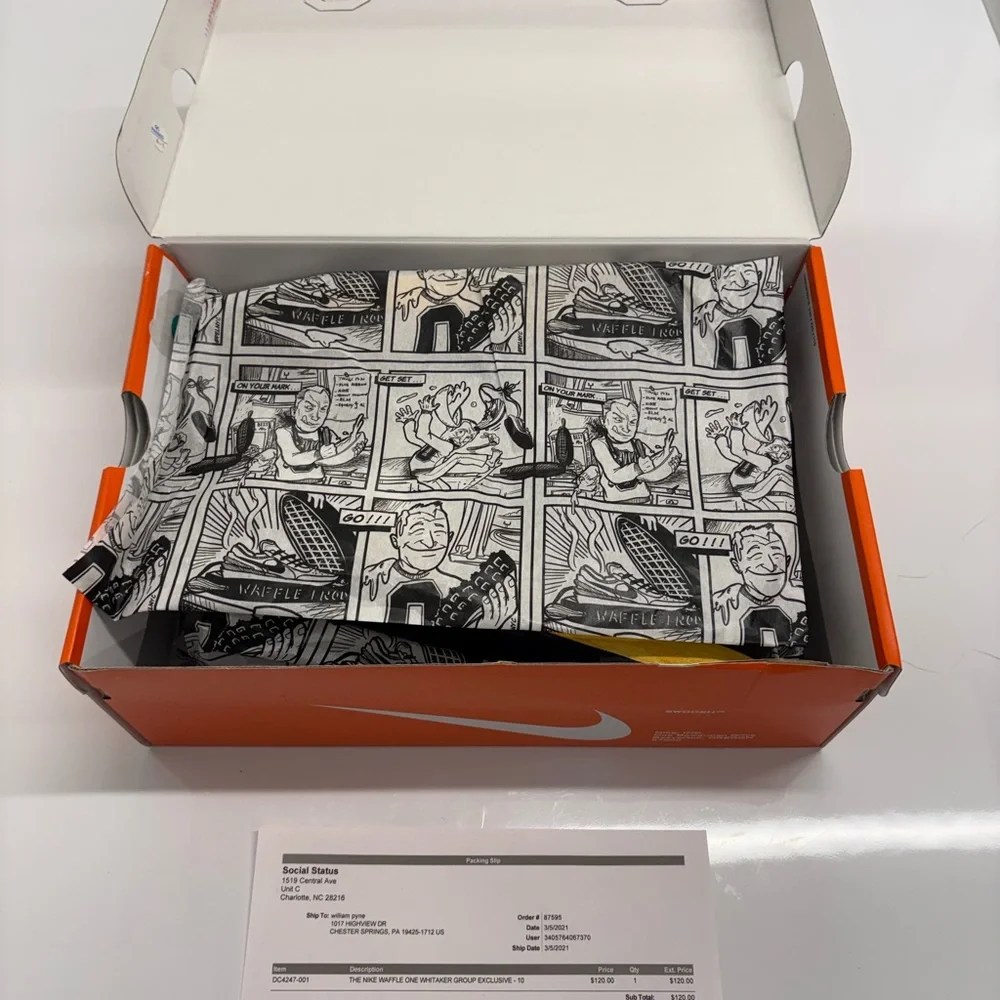 Nike sacai x Fragment LDWaffle Blue Void Size 10 New DS - Picture 7 of 13